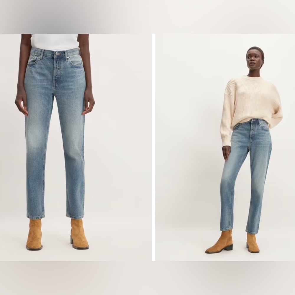 Everlane 90's cheeky medium blue jeans